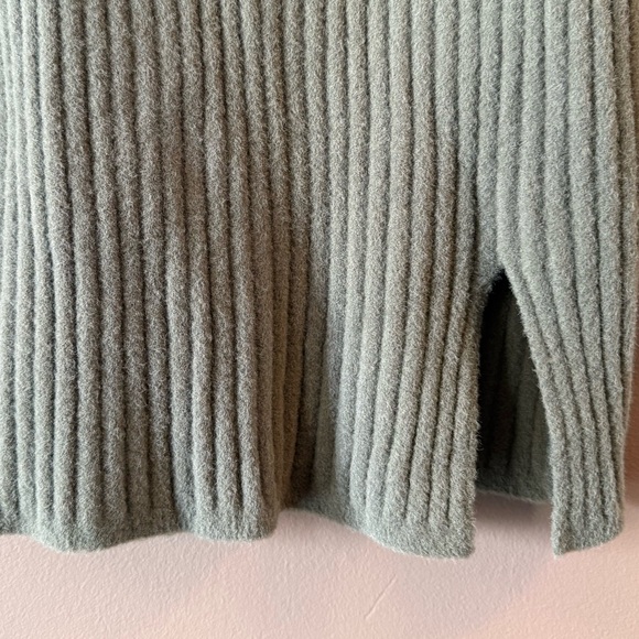 Wilfred Free Hush Knit Mini Ribbed Sweater Dress - Sage Green - Size M Aritzia - Picture 5 of 8